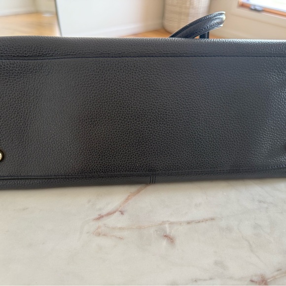 Coach Navy Leather Tote Bag - Picture 10 of 15